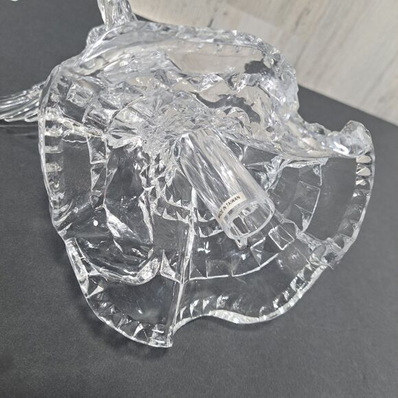 Clear Angel Playing Horn Tree Topper Acrylic Wings Christmas Decor 90s VTG 9.25" - Picture 6 of 10